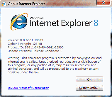 Internet Explorer 7 RC1 Released