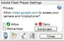 Adobe Flash Advanced Settings