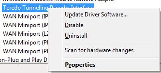 Disable Teredo