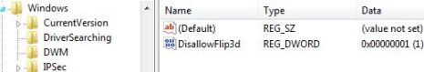 Disallow Flip 3D in Vista