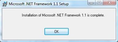 Install Microsoft .NET Framework 1.1 on Windows Vista