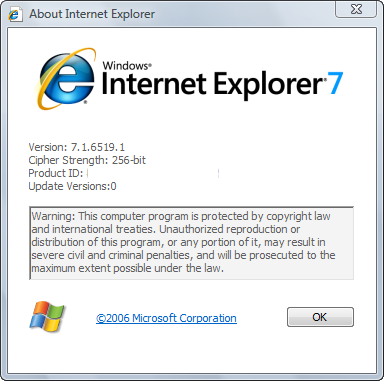 IE7 in Windows 7