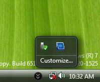 Windows 7 System Tray (Notification Area)