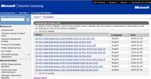 Download 32-bit and 64-bit Full Version Windows Vista SP1 Enterprise Edition DVD ISO Image via Torrent