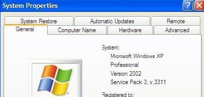 Official Download Link for Windows XP Service Pack 3 (SP3) RC2 (v.3311) Standalone Install Package and Windows Update Registry Keys