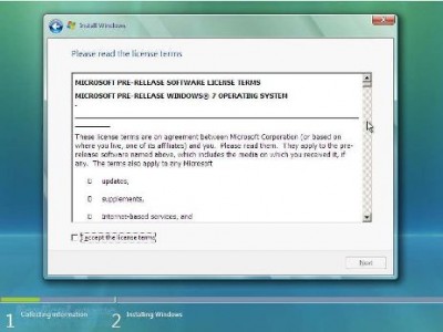 Windows 7 Pre-release Beta EULA