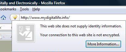Firefox Site Identification Button