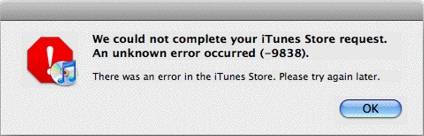 iPhone Upgrade Error 9838
