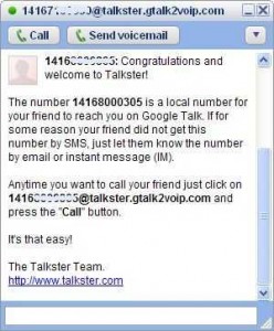 Talkster Local Call-in Number