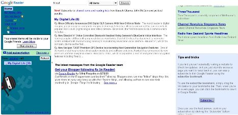 Google Reader Easter Egg