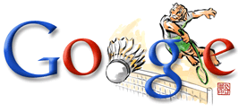 Beijing Olympic Games 2008 Google Badminton Logo
