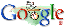 Beijing 2008 Olympic Games Baseball Google Logo