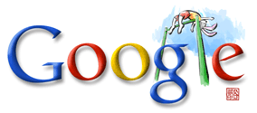 Beijing 2008 Olympic Games High Jump Google Logo