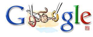 Beijing Olympic Games 2008 Google Gymnastics Rings Logo