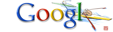 Beijing 2008 Olympic Games Rowing Google Logo