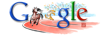 Beijing 2008 Olympic Games Athletics Google Logo