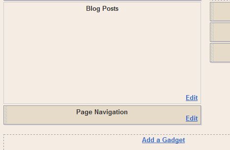 Location of Page Navigation Gadget