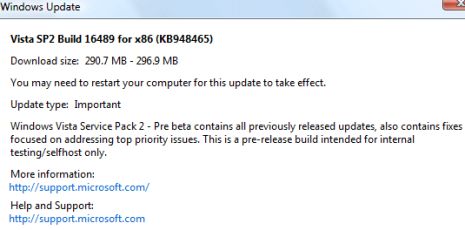 Windows Vista SP2 KB948465