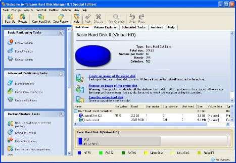 Free Paragon Hard Disk Manager 8.5 SE