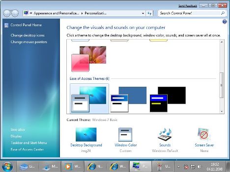 Windows 7 Build 6.1.6936 Screenshot