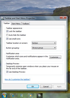 Small Icons on Windows 7 Taskbar