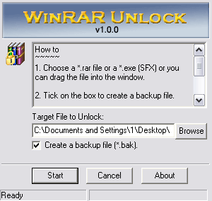 Unlocked Locked WinRAR RAR and SFX Archive