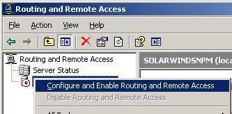 Configure and Enabling Routing and Remote Access