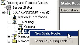 Create New Static Route