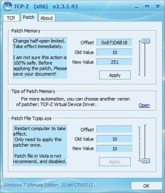 TCP-Z TCP-IP Half-Open Connection Limit Patcher