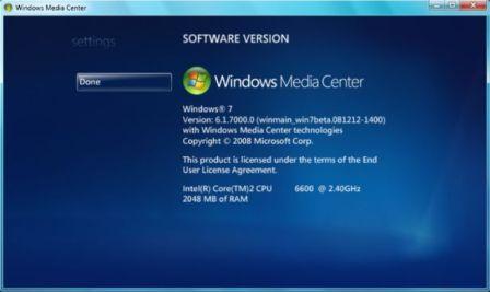 Windows 7 Media Center