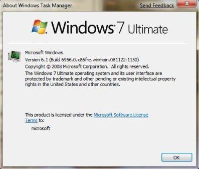 Windows 7 Pre-Beta Build 6956