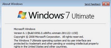 Send Feedback in Windows 7 Beta