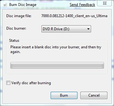 Burn ISO and IMG Disc Image to CD/DVD in Windows 7