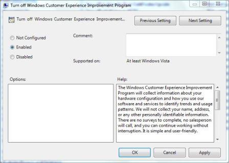 Turn Off Windows Customer Experience Improvement Program