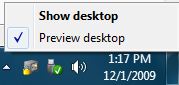 Enable or Disable Preview Desktop