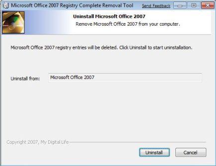 how to uninstall microsoft office professional 2007