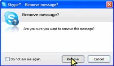 Remove Skype Message