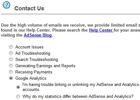 Unlink Google Analytics and Google AdSense Integration