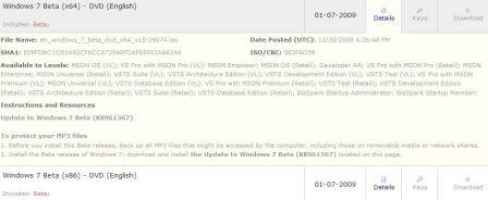 Windows 7 Beta Downloads at MSDN and Technet