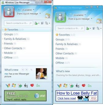 Windows Live MSN Messenger Aero Window Frame