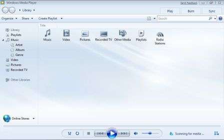 WMP12 Library View Background Image