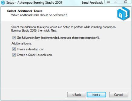 Free Registration License Serial Key for Ashampoo Burning Studio 2009