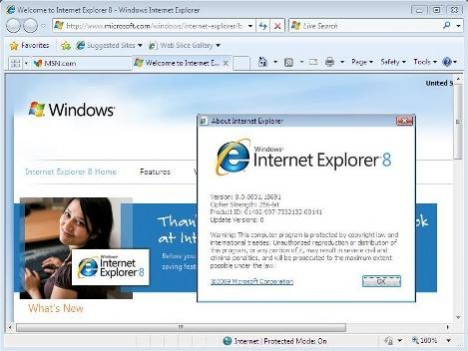 Internet Explorer 8 Final RTM