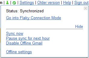 Synced Gmail for Offline Access
