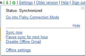 Synced Gmail for Offline Access