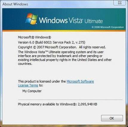 Windows Vista SP2 RC v.275