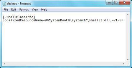 Desktop.ini in Notepad Auto Open in Windows 7 Build 7057