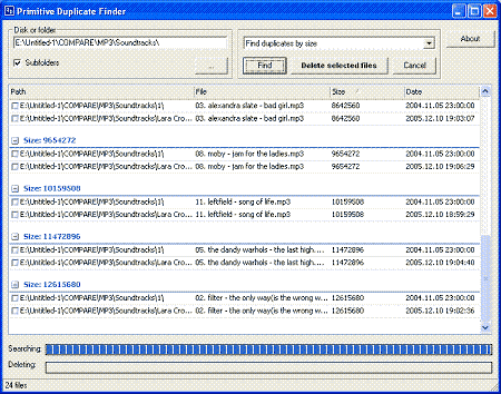 primitive-duplicate-finder