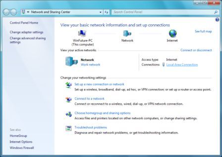 Windows 7 Build 7048 Network and Sharing Center