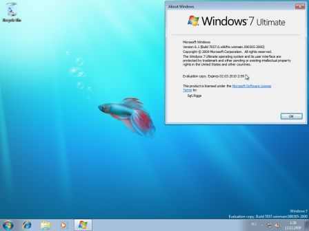 Windows 7 Build 7057 Desktop